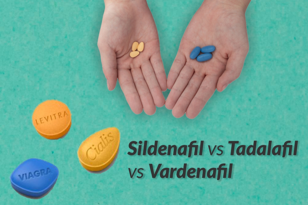 Porovnanie účinných látok Sildenafil, Tadalafil a Vardenafil